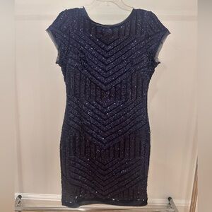 Elegant Sequin Dress in Deep Purple